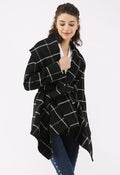 Prairie Grid Rabato Coat in Black