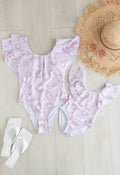 Tiered Ruffle Printed Swimsuit for Mommy & Kids