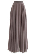 Timeless Favorite Chiffon Maxi Skirt in Taupe