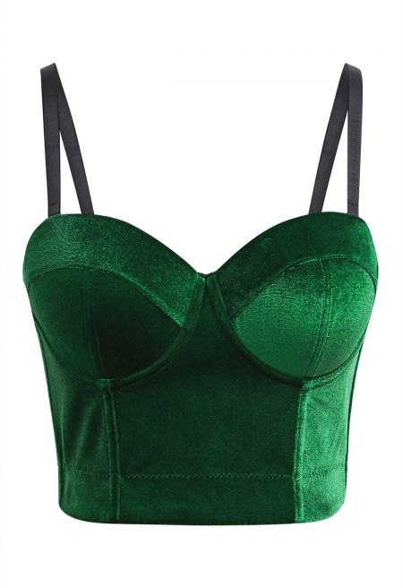 Gentle Gloss Velvet Bustier Corset Top