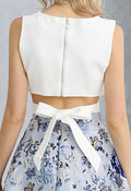 A Fan of Bowknot Crop Top in White