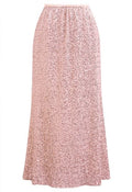 Full Sequin Mermaid Maxi Skirt in Pink