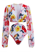 Blossom Paradise Long Sleeve Bikini Set