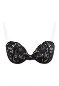 Rose Lace Push Up Bra Top in Black