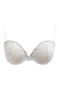 Rose Lace Push Up Bra Top in White