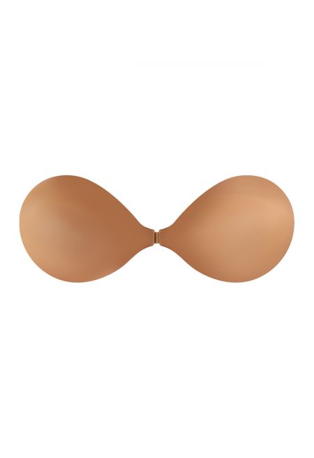 Front Clip Push-Up Silicone Adhesive Bra in Tan