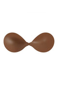 Front Clip Push-Up Silicone Adhesive Bra in Chocolate