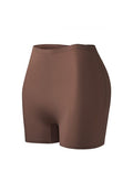 High-Waisted Breathable Smoothing Shaping Shorts in Chocolate