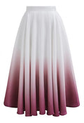 Sophisticated Ombre A-Line Maxi Skirt in Pink