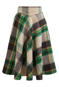 Plaid Reverie Side Pocket Midi Skirt