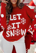 Let It Snow Dotted Pattern Knit Sweater