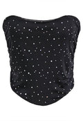 Shimmer Sequin Lace-Up Back Corset Top
