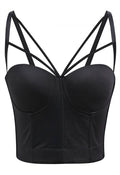 Flattering Corset Push-Up Bra Top in Black
