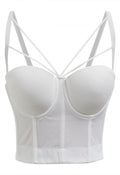 Flattering Corset Push-Up Bra Top in White