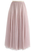 My Secret Garden Tulle Maxi Skirt in Pink