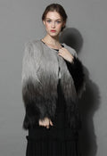Super Star Dip Dyed Faux Fur Coat