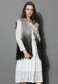 Super Star Dip Dyed Faux Fur Vest